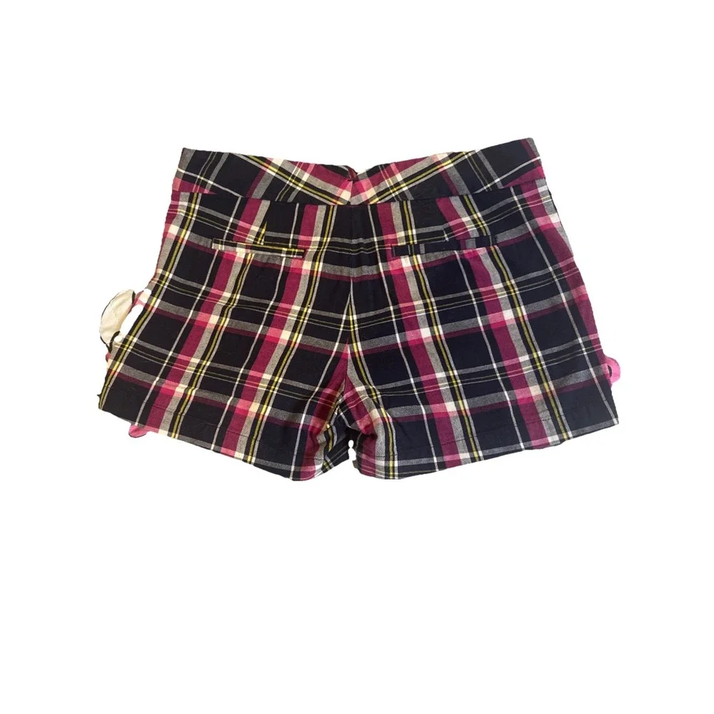 BANANA REPUBLIC Plaid  Short Shorts | Cotton Stretch‎ | size 10 3 1/2 